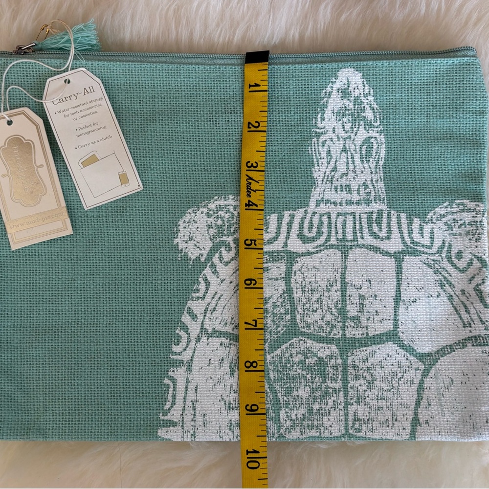 Mudpie Sea Turtle Carry All Bag Clutch Makeup - Picture 9 of 10